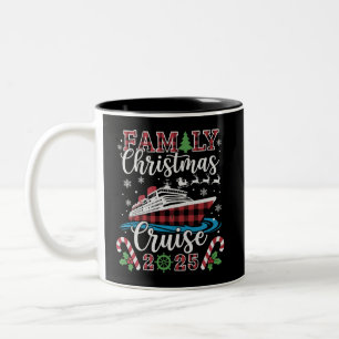 Family Christmas Cruise 2025 Matching Holiday Xmas Two-Tone Coffee Mug