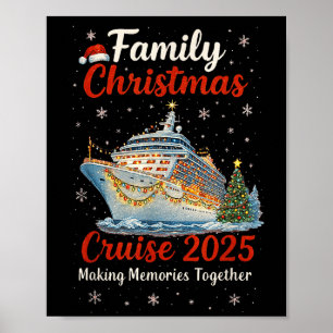 Family Christmas Cruise 2025 Merry Cruisemas Boat Poster