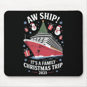 Family Christmas Cruise 2025 Merry Cruisemas Xmas  Mouse Pad