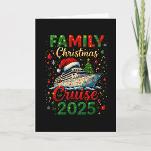 Family Christmas Cruise 2025 Squad Xmas Funny Crui Card