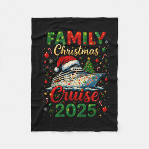 Family Christmas Cruise 2025 Squad Xmas Funny Crui Fleece Blanket