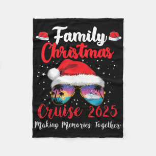 Family Christmas Cruise 2025 Sungles Boat Trip Xma Fleece Blanket