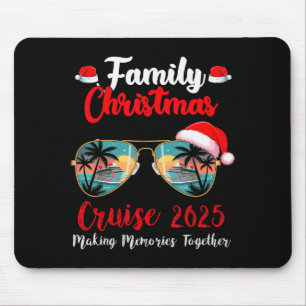 Family Christmas Cruise 2025 Sungles Boat Trip Xma Mouse Pad