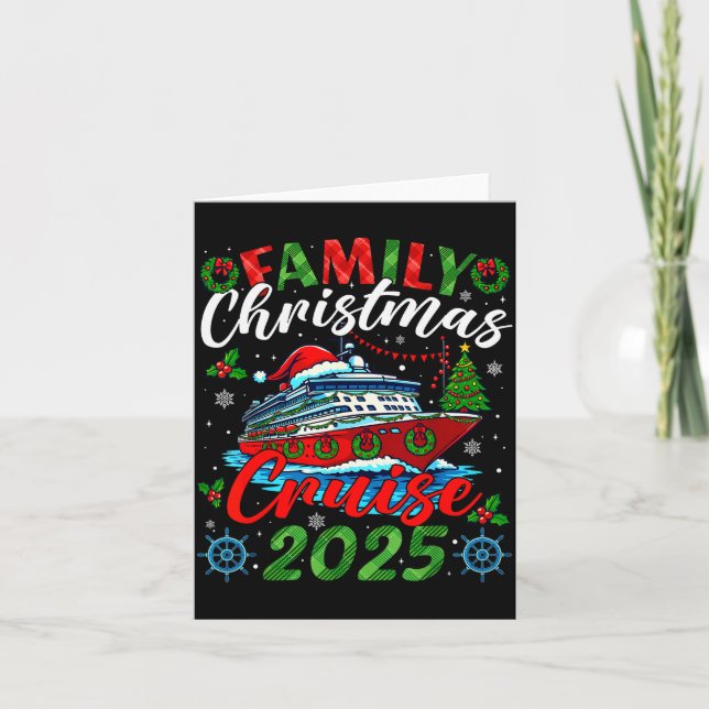 Family Christmas Cruise 2025 Xmas Matching Men Wom Card (Front)