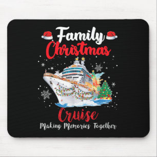 Family Christmas Cruise Merry Cruisemas Boat Trip  Mouse Pad