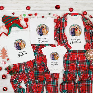 Family Christmas Custom Pet Dog Photo Holiday T-Shirt