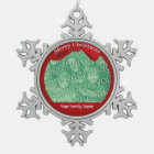 Family Christmas Custom Pewter Snowflake Ornament