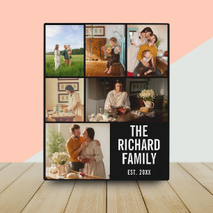 Family Christmas Custom Photo Collage Plaque