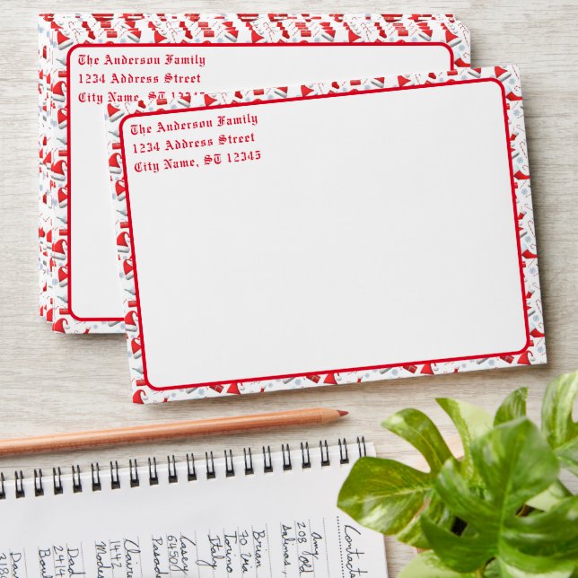 Family Christmas Decorative Envelope (Stacked)