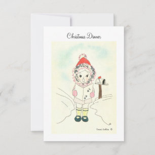 Family Christmas Dinner Invitation Card