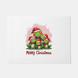 Family christmas frogs (1) doormat
