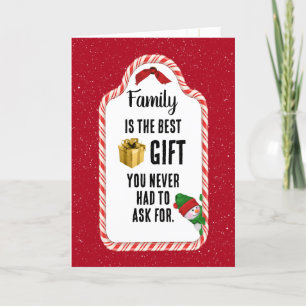 Family Christmas Gift Tag Holiday Card
