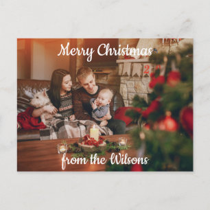 Family Christmas Greeting Holiday Postcard