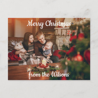 Family Christmas Greeting Holiday Postcard