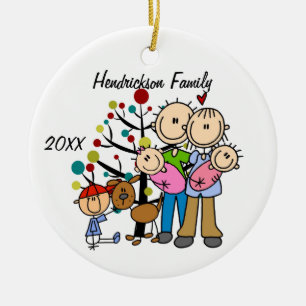 Family Christmas Holiday Customised Ornament
