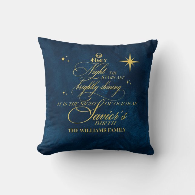 Family Christmas Karaoke Church Carols Service Cushion (Front)