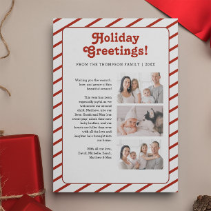Family christmas letter mail update custom photos  holiday card