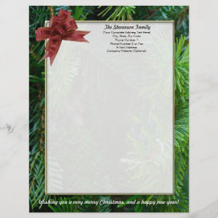 Family Christmas Letter, Personalised Letterhead