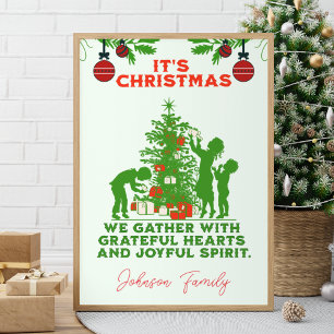 Family Christmas Magic Personalised Greeting Poster