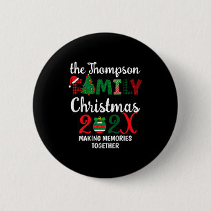 Family Christmas Making Memories Together  6 Cm Round Badge