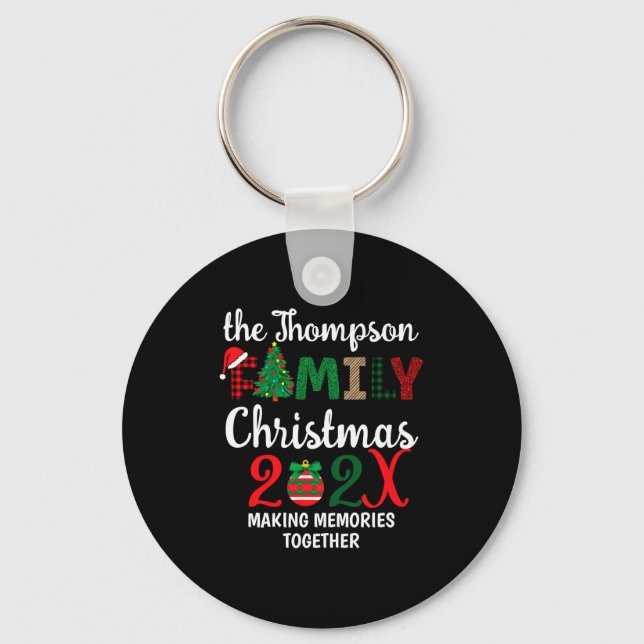Family Christmas Making Memories Together  Key Ring (Front)