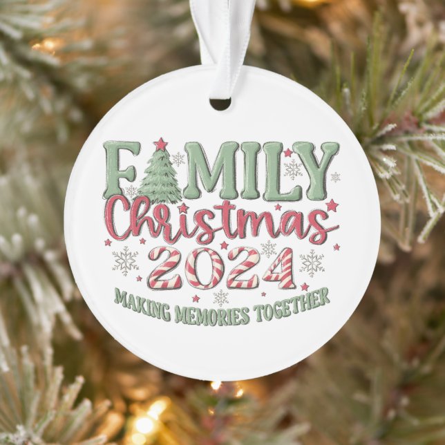 Family Christmas Making Memories Together Ornament (Tree)