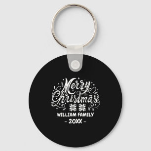 Family Christmas Matching Pajama Xmas Party  Key Ring