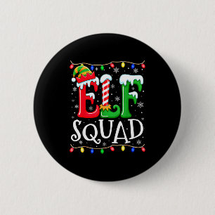 Family Christmas Matching Pajamas Elf Xmas Squad  6 Cm Round Badge