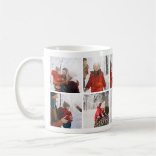 Family Christmas Memories Photo Collage Mug