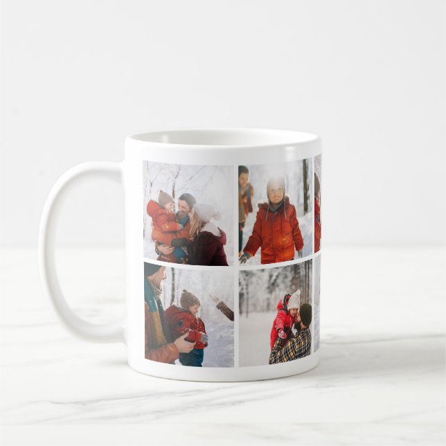 Family Christmas Memories Photo Collage Mug (Left)