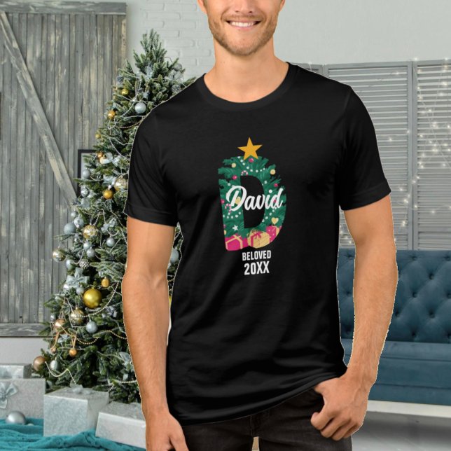 Family Christmas Monogrammed D Name Meanimg Tri-Blend Shirt (Creator Uploaded)