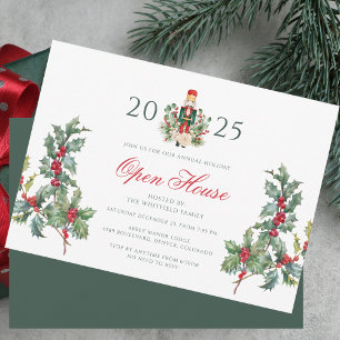 Family Christmas Open House Berries Holiday Invitation