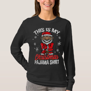 Family Christmas Pajama, African American Santa Sh T-Shirt