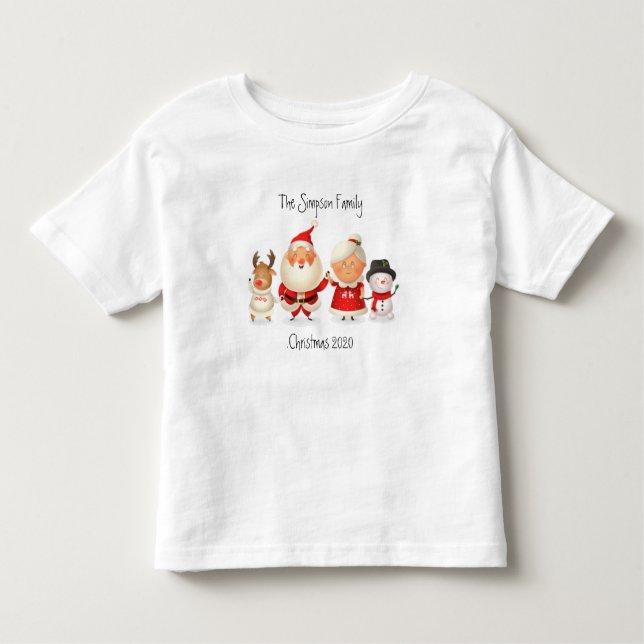 Family Christmas Pajama Design Toddler T-Shirt (Front)