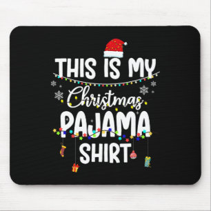 Family Christmas Pajama Shirt Funny Xmas Pjs Men W Mouse Pad