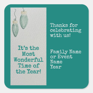 Family Christmas Party Favour Sticker