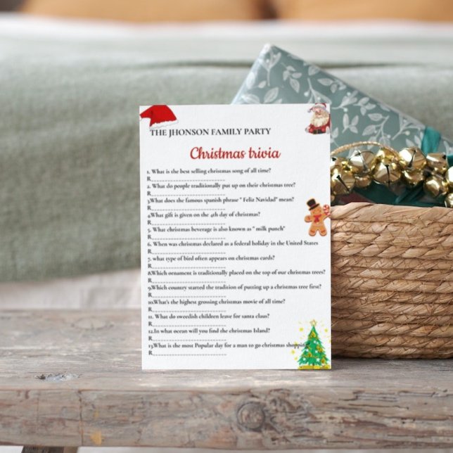 Family christmas party game card (Creator Uploaded)