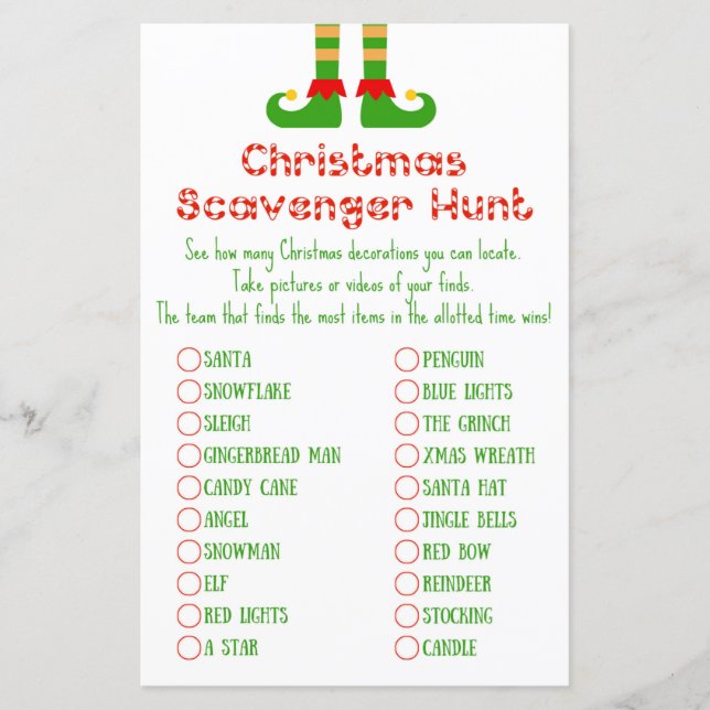 Family Christmas Party Game PRINTED (Front)