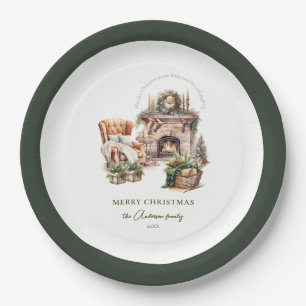 Family Christmas Party Personalised Paper Plate