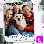 Family Christmas Personalised Modern Simple Photo Magnet<br><div class="desc">Introducing our holiday cards, perfect for spreading cheer and joy this holiday season! Our simple and modern design features the phrase "Merry Everything Happy Always" in a bold and festive font. The card is designed to showcase a family picture, making it a great way to share your holiday greetings with...</div>