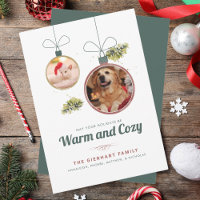 Family Christmas Pet Photo Collage Modern