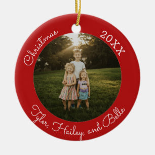 Family Christmas Photo Annual Ornament