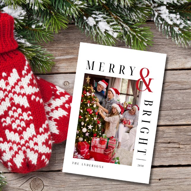 Family Christmas Photo Card, Modern Holiday Card (Creator Uploaded)