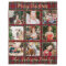 Family Christmas Plaid Gold Custom Photo Collage