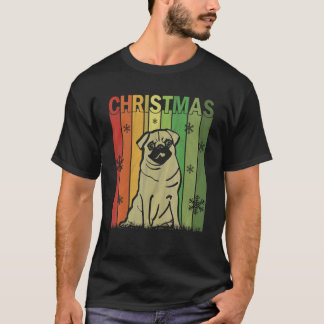 Family Christmas Pyjamas Matching Retro Pug Dog Ch T-Shirt