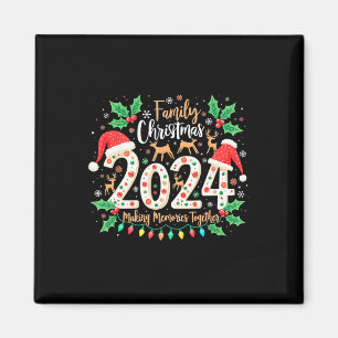 Family Christmas Reindeer Making Memories Together Magnet