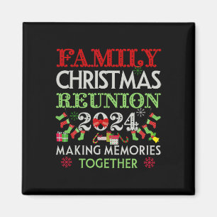 Family Christmas Reunion 2024 Matching Xmas Pajama Magnet