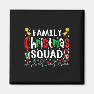 Family Christmas Santa Hat Crew Fun Women Men Paja Magnet