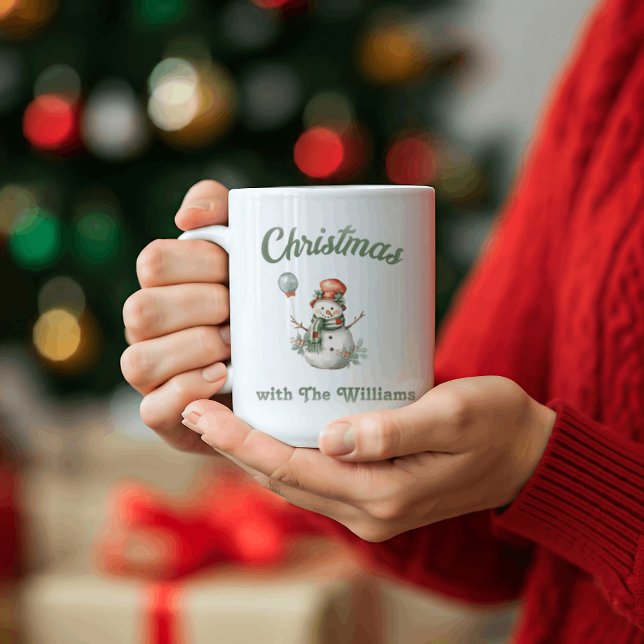 Family Christmas | Snowman Family Name Coffee Mug (Creator Uploaded)