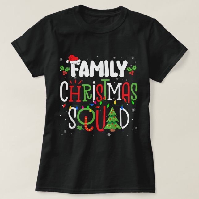 Family Christmas Squad Matching Pyjamas Santa Xmas T-Shirt (Design Front)